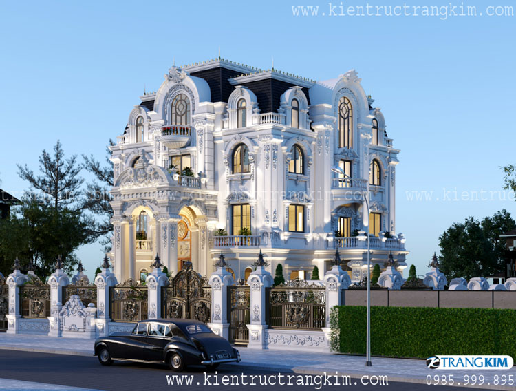 Hình ảnh phối cảnh kiến trúc công trình 4 phối cảnh nhà biệt thự cổ điển 1