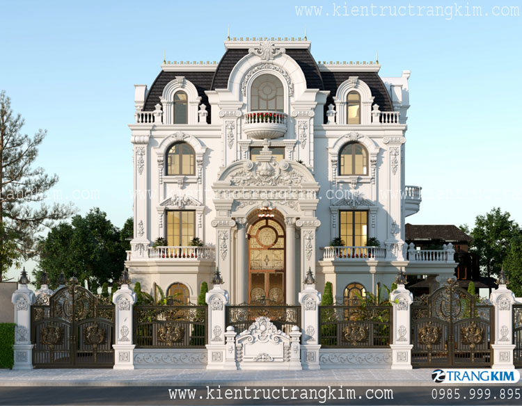 Hình ảnh phối cảnh kiến trúc công trình 6 phối cảnh nhà biệt thự cổ điển 1