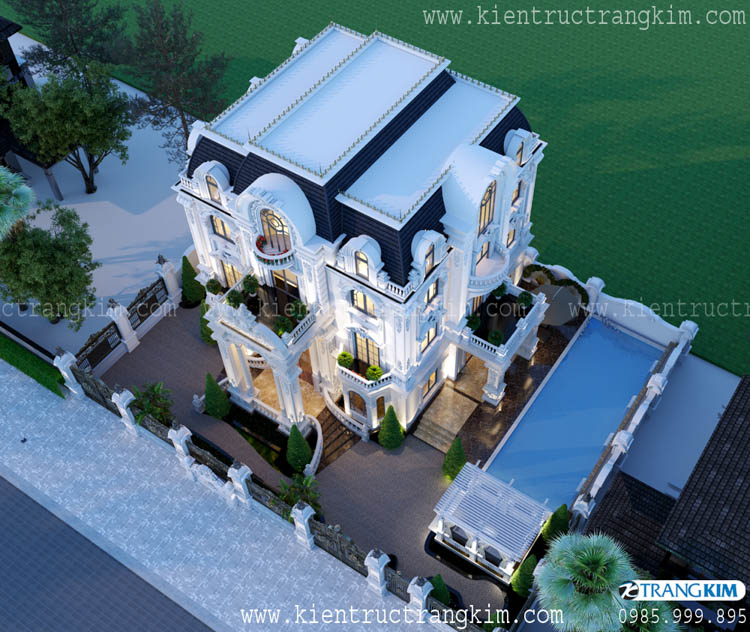 Hình ảnh phối cảnh kiến trúc công trình 7 phối cảnh nhà biệt thự cổ điển 1