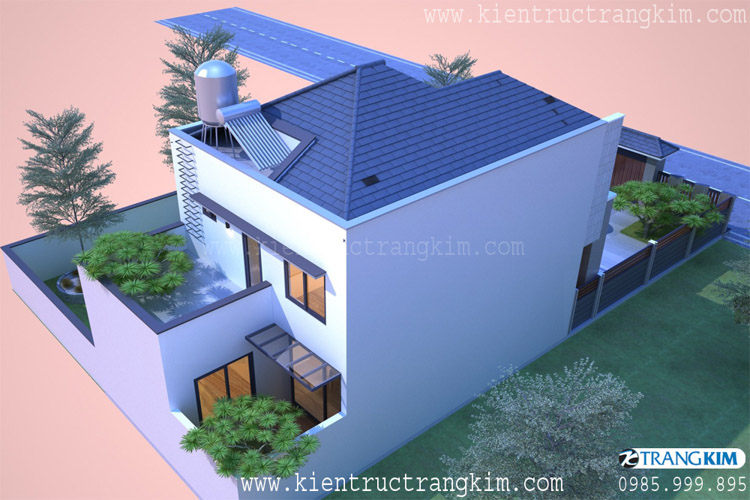 Hình ảnh phối cảnh kiến trúc công trình 6 Kiến trúc nhà mặt tiền 8m