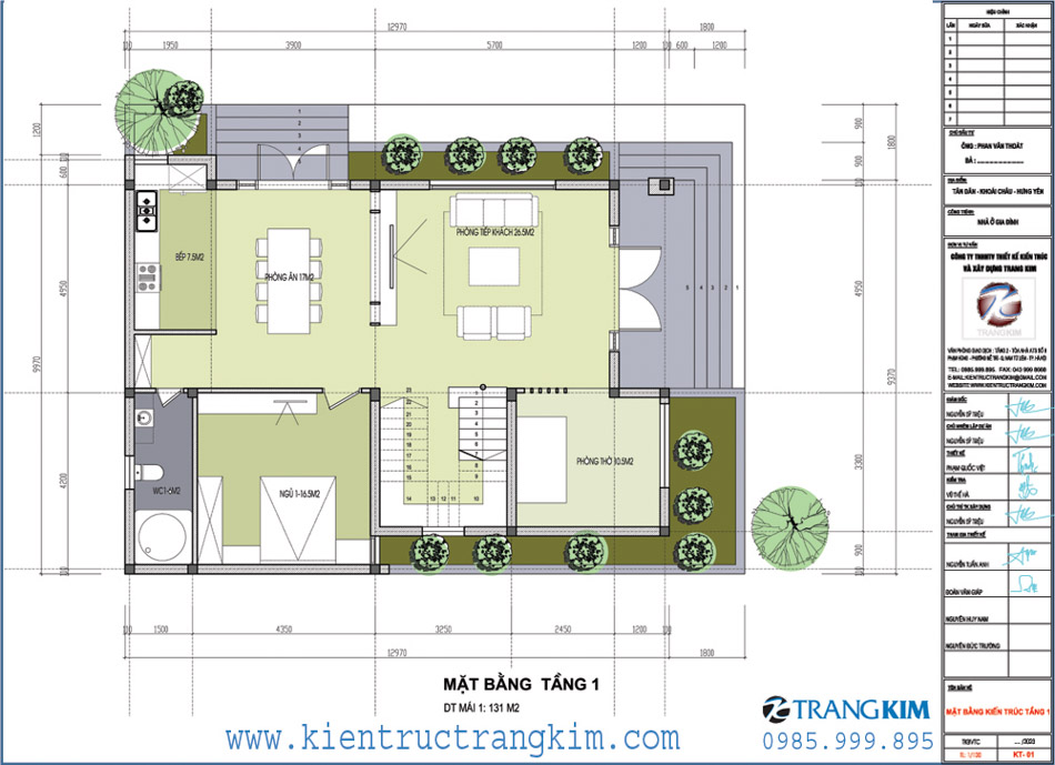Mặt bằng tầng 1