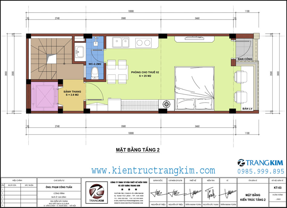 Mặt bằng thiết kế tầng 2 1 Mặt bằng thiết kế tầng 2