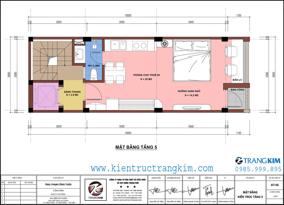 Mặt bằng thiết kế tầng 5 1 Mặt bằng thiết kế tầng 5