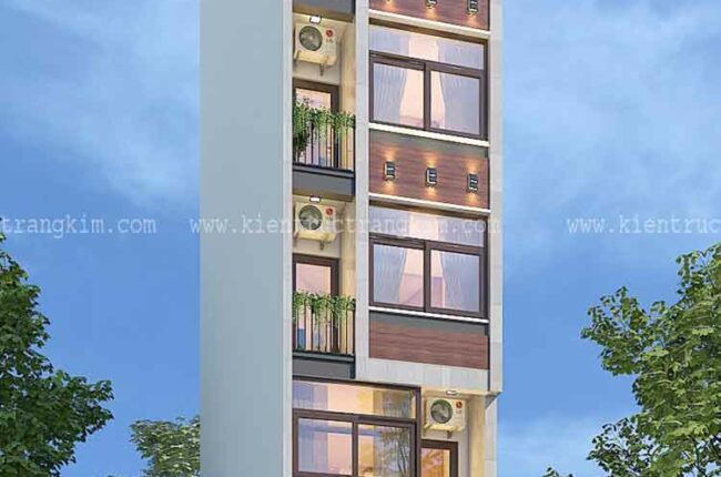 nhà ống 5 tầng 1 tum 1 lung