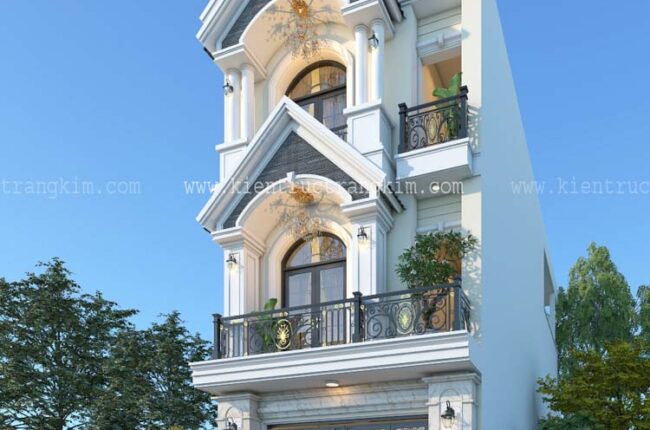 phối cảnh thiết kế nhà ống 3 tầng v1