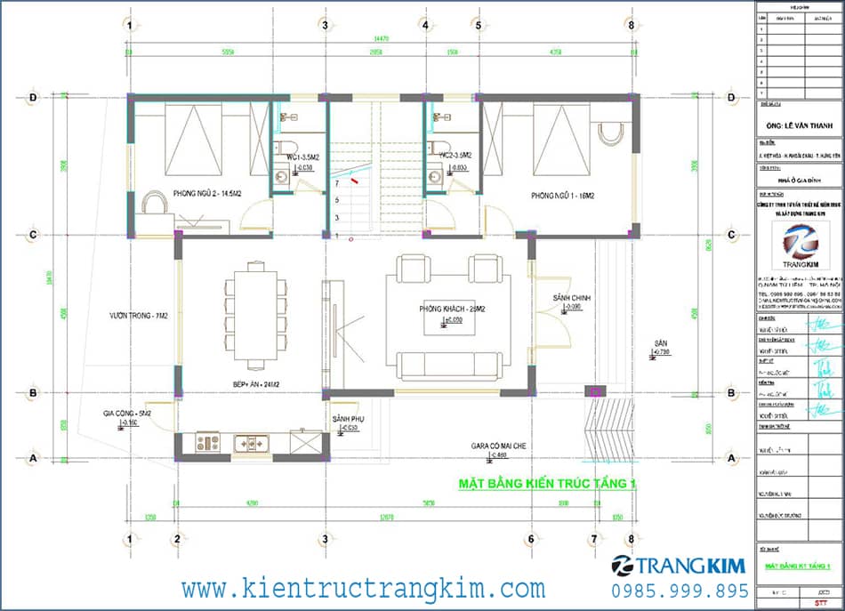 Mặt bằng thiết kế tầng 1 1 mặt bằng Kiến trúc tầng 1