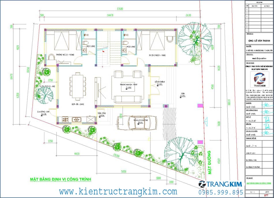 Mặt bằng định vị công trình 1 mặt bằng tổng thể