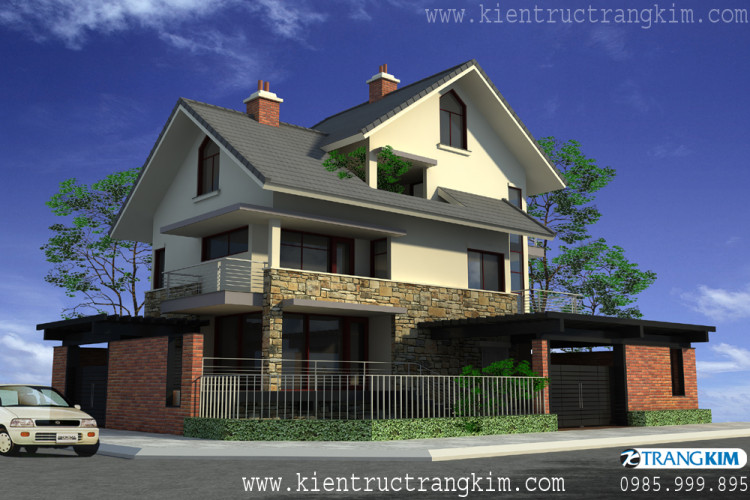 Chia sẻ kinh nghiệm thiết kế biệt thự mái Thái 2 tầng 1 Chia sẻ kinh nghiệm thiết kế biệt thự mái Thái 2 tầng 1