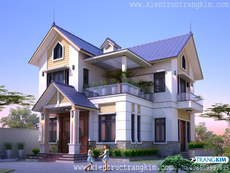 Kinh nghiệm thiết kế biệt thự mái Thái 2 tầng 1 Kinh nghiệm thiết kế biệt thự mái Thái 2 tầng 1