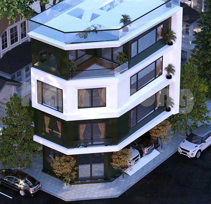 5. Những ví dụ thiết kế nhà lô góc cho thuê văn phòng thành công 1