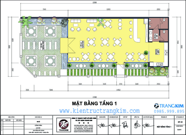 Mặt bằng thiết kế tầng 1 1