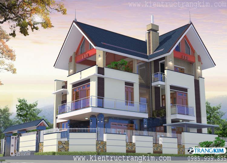 Phong cách thiết kế biệt thự mái Thái 3 tầng là gì? Ưu điểm của biệt thự mái Thái 2 Phong cách thiết kế biệt thự mái Thái 3 tầng là gì? Ưu điểm của biệt thự mái Thái 2