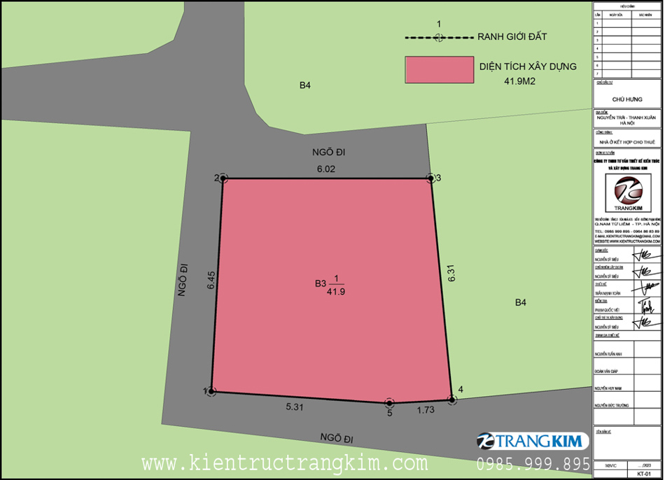Mặt bằng định vị đất 1