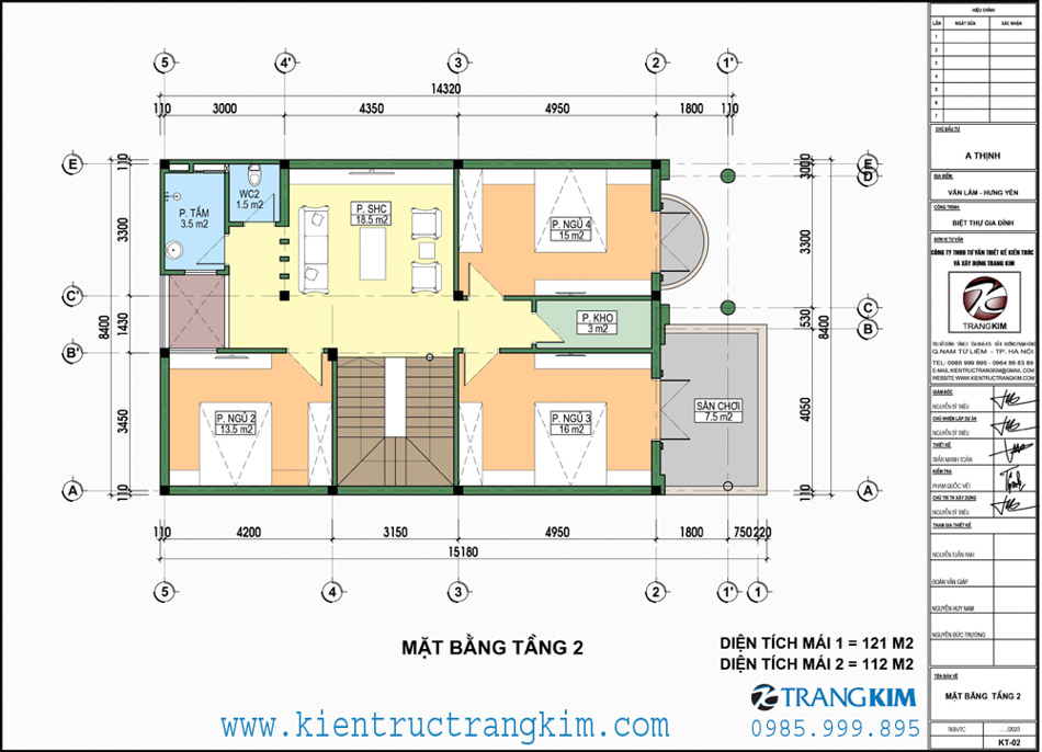 Mặt bằng thiết kế tầng 2 1 Mặt bằng thiết kế tầng 2 1