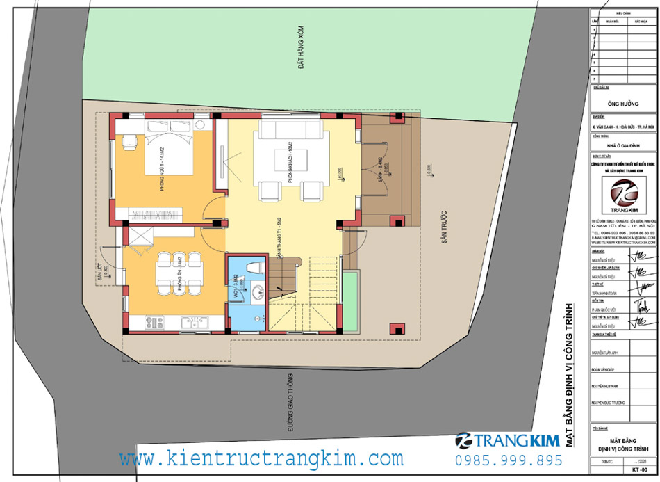 Mặt bằng định vị công trình 1