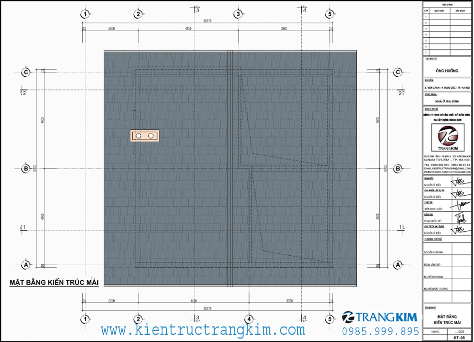 Mặt bằng thiết kế mái thái 1