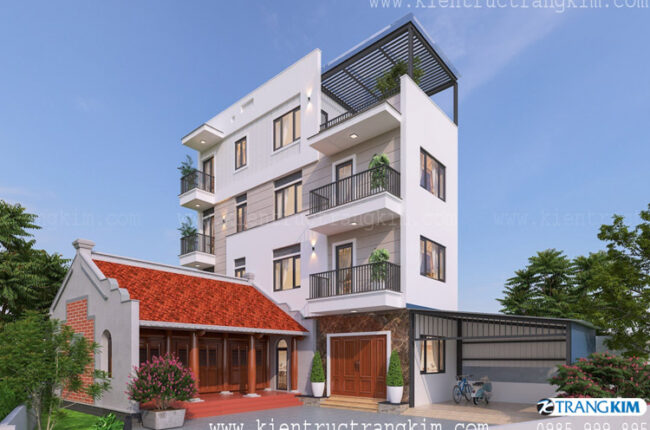 kiến trúc nhà ống kết hợp nhà thờ