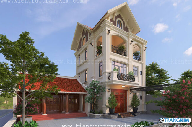 Thiết kế nhà vuông kết hợp nhà thờ 3 gian