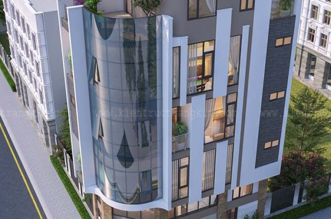 Thiết kế nhà lo góc làm văn phòng cho thuê kết hợp ở gia đình