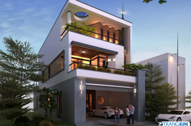 thiết kế nhà phố đẹo 7,5m mặt tiền