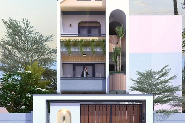 thiết kế nhà phố 3 tầng hiện đại mặt tiền 5,7m Mặt bằng thiết kế tầng 1