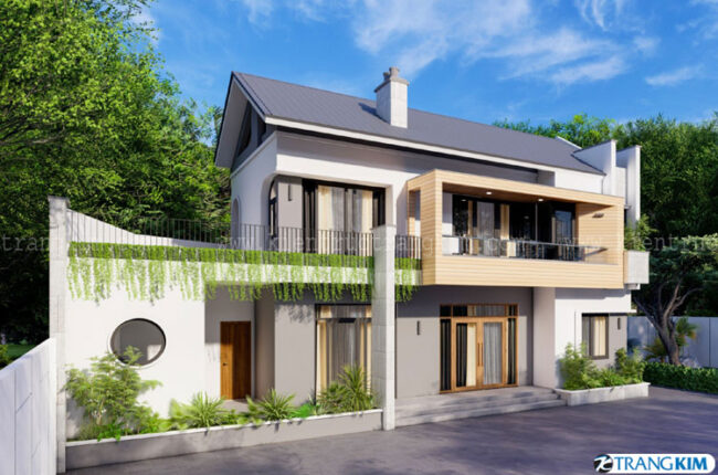 Thiết kế biệt thự 2 tầng mái thái hiện đại