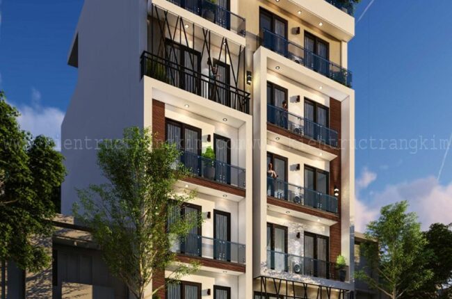 Mẫu nhà trọ cao t ầng phong cách hiện đại