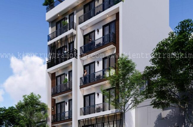Mẫu nhà trọ cao t ầng phong cách hiện đại