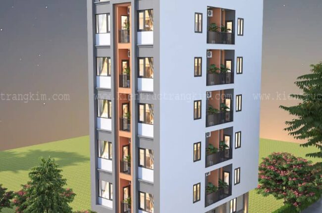 Mẫu nhà trọ cao t ầng phong cách hiện đại
