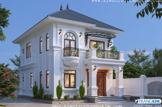 Biệt thự 2 tầng mái nhật tân cổ điển