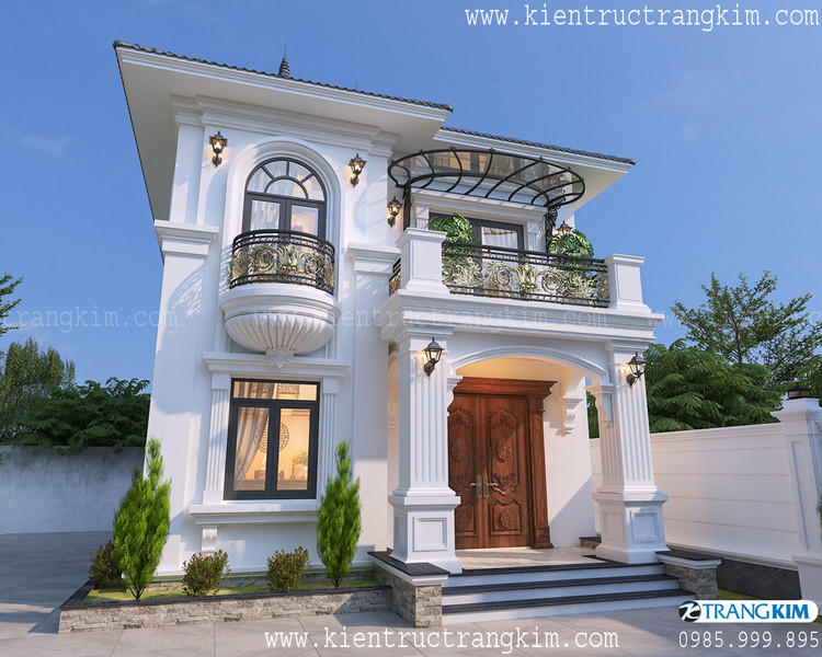 Hình ảnh phối cảnh kiến trúc công trình 3 Biệt thự 2 tầng mái nhật tân cổ điển