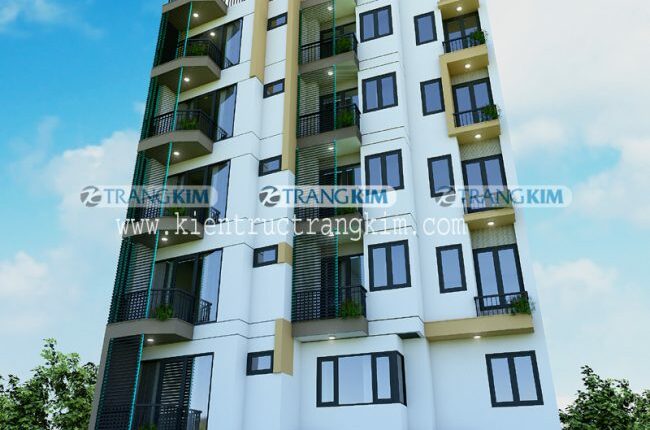 Mẫu nhà trọ cao t ầng phong cách hiện đại