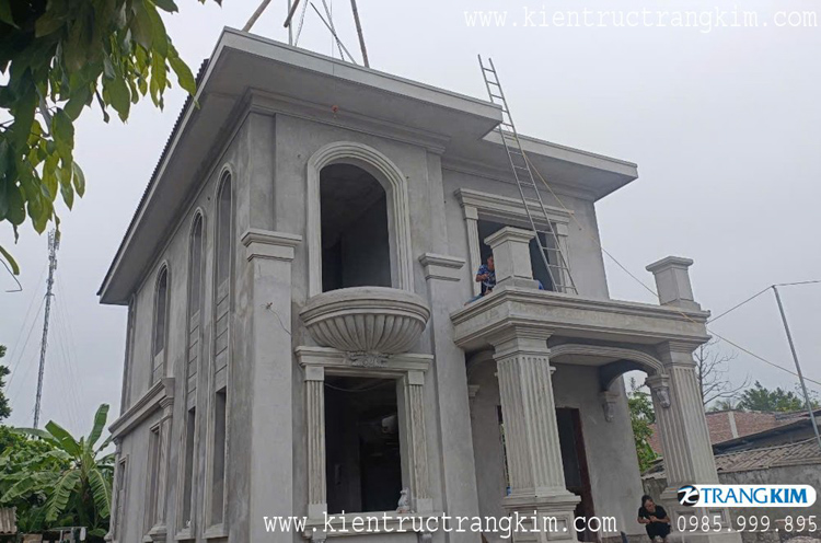 Hình ảnh thi công công trình 3 hình ảnh thực tế biệt thự trong quá trình thi công