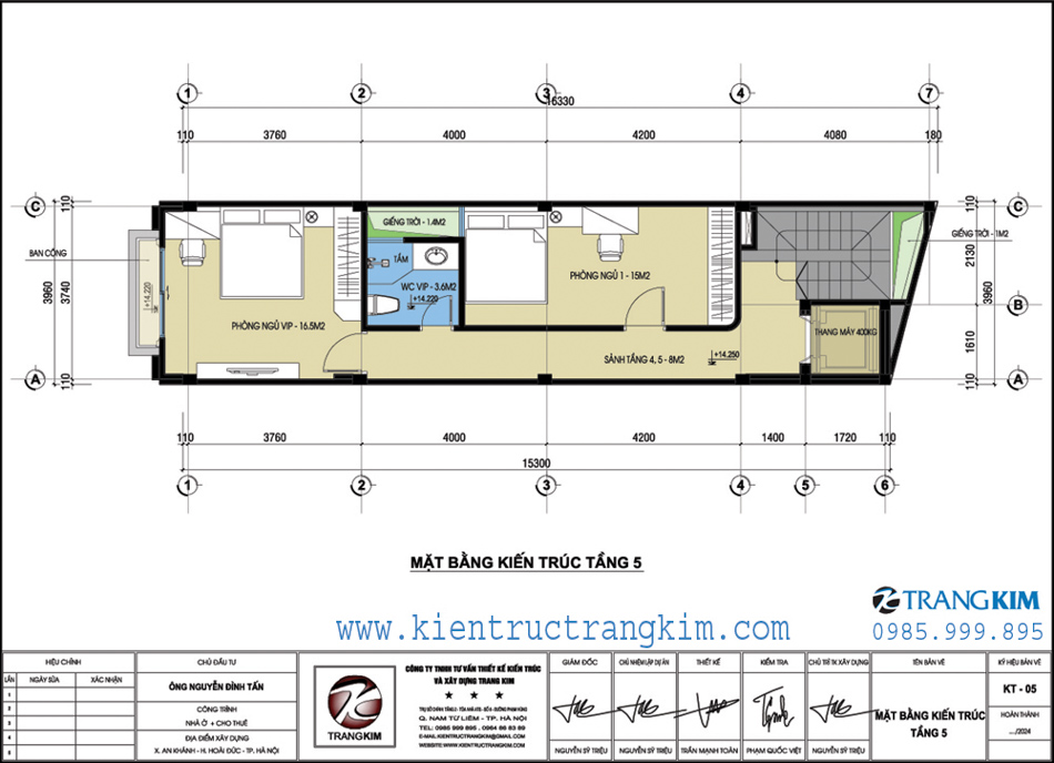 Mặt bằng thiết kế tầng 5 1