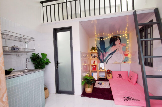 Phòng trọ nhỏ xinh, thiết kế thông minh, tối ưu không gian sống.