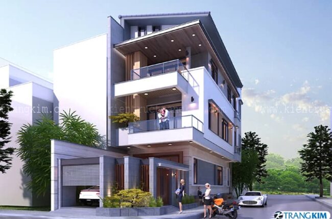 Thiết kế nhà ống 2 mặt tiền hiện đại