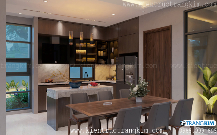 Phối cảnh nội thất phòng khách, bếp 6