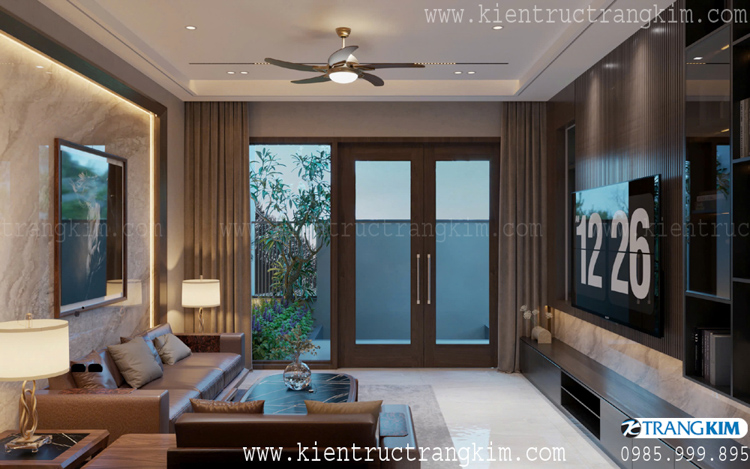 Phối cảnh nội thất phòng khách, bếp 5