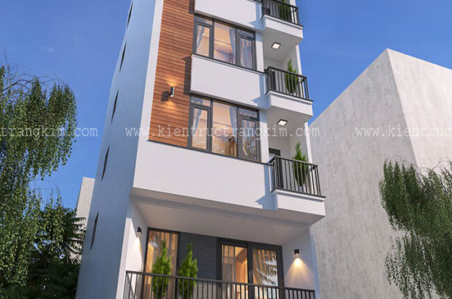 Thiết kế nhà lô phố 6 tầng 1 tum hiện đại làm căn hộ chung cư mini cho thuê kết hợp ở gia đình