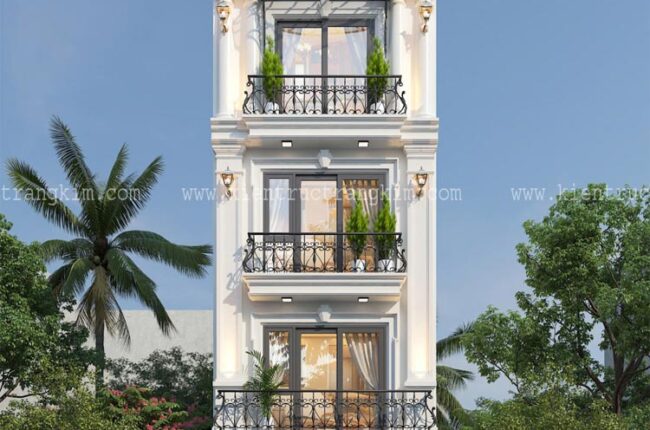 Nhà lô phố 4 tầng tân cổ điẻn