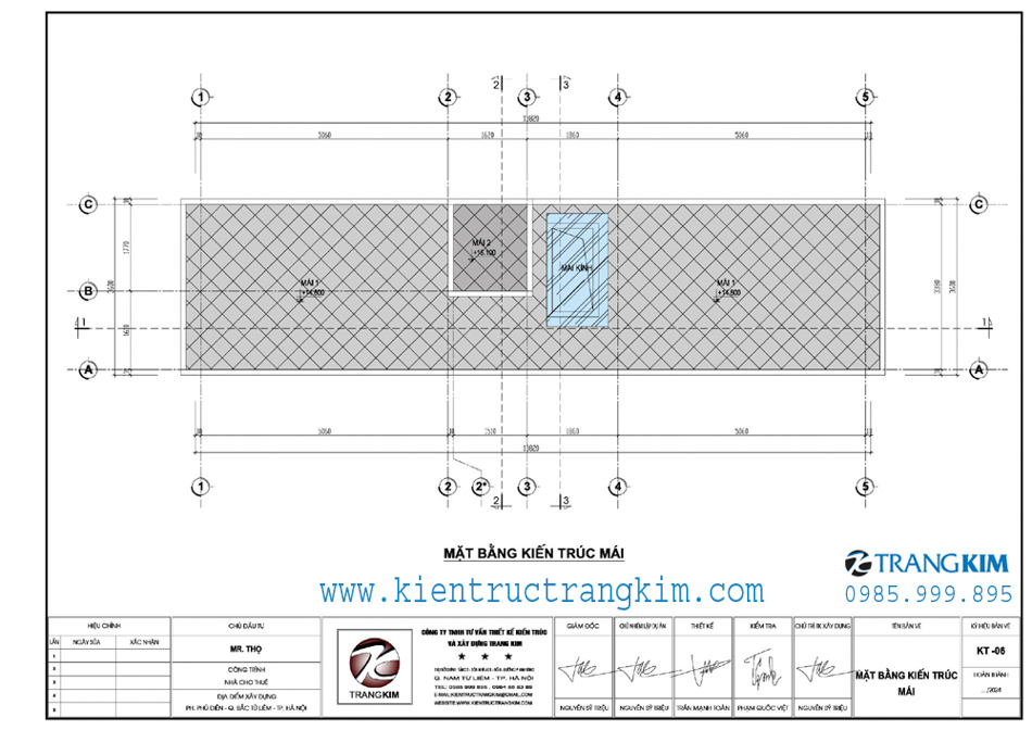 Mặt bằng kiến trúc mái