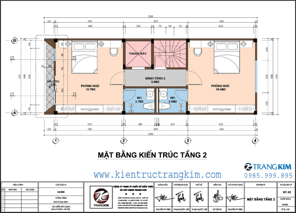 Mặt bằng tầng 2