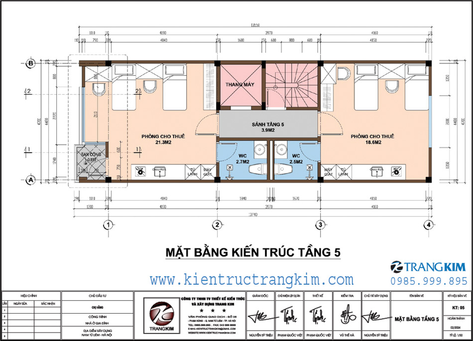 Mặt bằng tầng 5