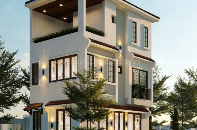 Mặt bằng thiết kế nhà ống 5,5x8.6m