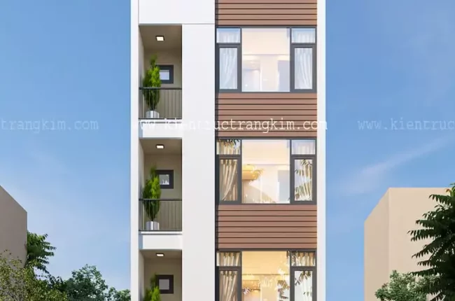 Thiết kế nhà nghỉ 5 tầng 1 tum hiện đại lô góc 2 mặt thoáng 5x19m Thiết kế nhà nghỉ 5 tầng 1 tum hiện đại lô góc 2 mặt thoáng 5x19m
