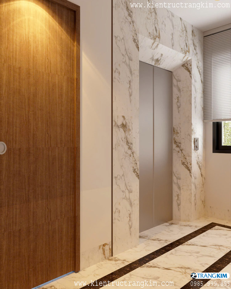 Thiết kế nội thất sảnh thang máy + thang bộ 1 Thiết kế nội thất sảnh thang máy + thang bộ 1