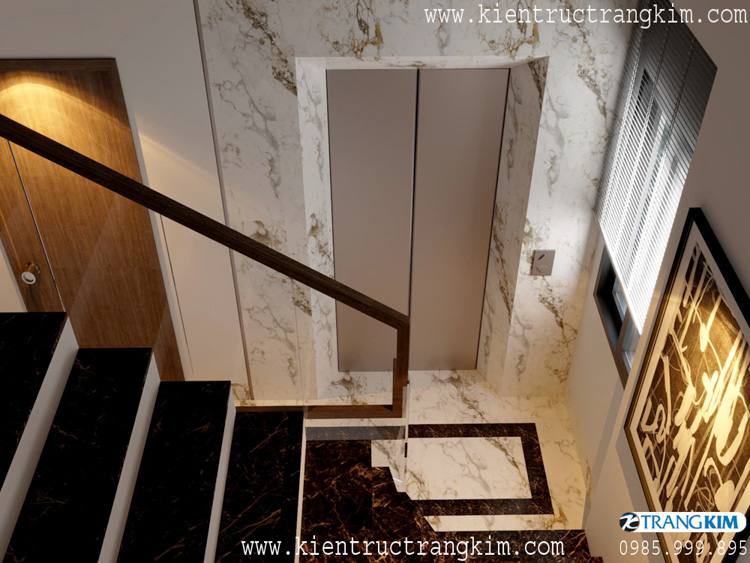 Thiết kế nội thất sảnh thang máy + thang bộ 3 Thiết kế nội thất sảnh thang máy + thang bộ 3