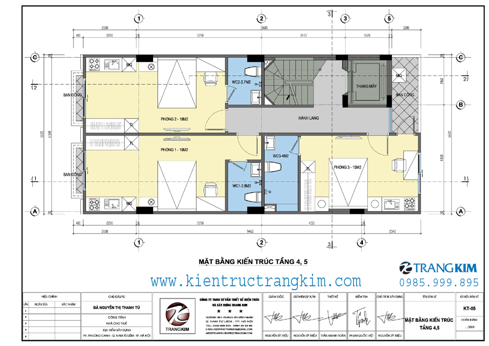 Công năng sử dụng các tầng. 6