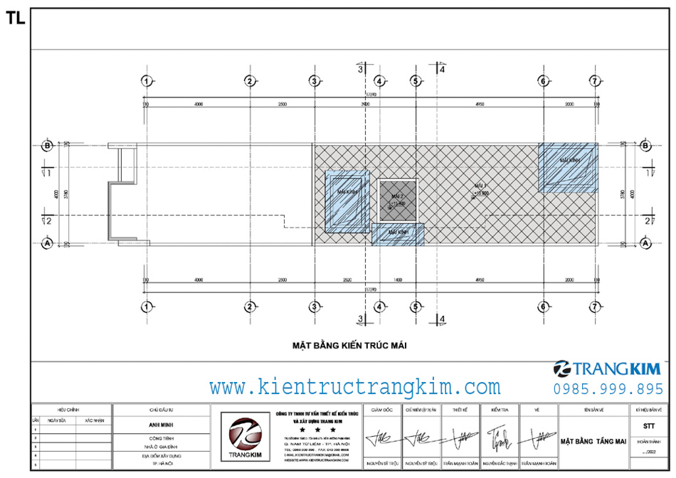 Mặt bằng kiến trúc mái