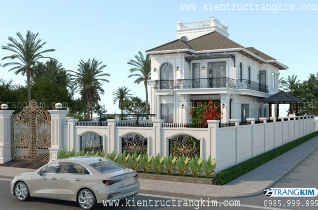 Biệt thự hiện đại 2 tầng, kiến trúc châu Âu sang trọng và tinh tế.